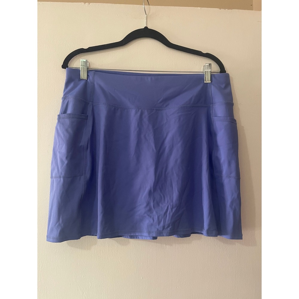 Skechers Go Walk Athletic Skort Womens Large Purple Blue Tennis Golf Pickleball